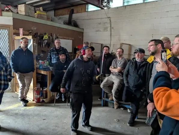 A facilitator leading a group session